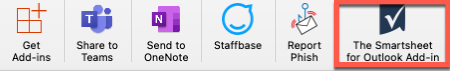 Click the icon for the recently installed add-in