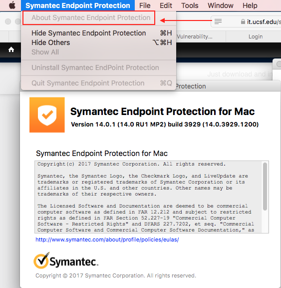 Virus and spyware protection is disabled after migrating sep for mac 2017