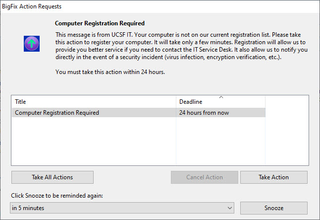 Windows Registration Notification