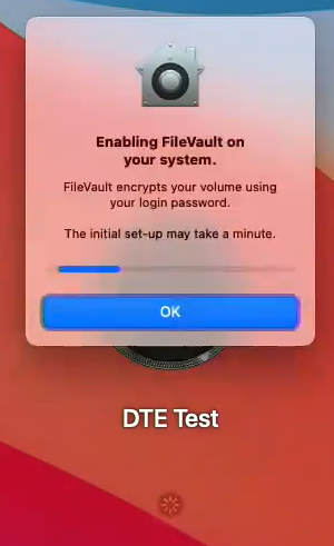 FileVault enabling