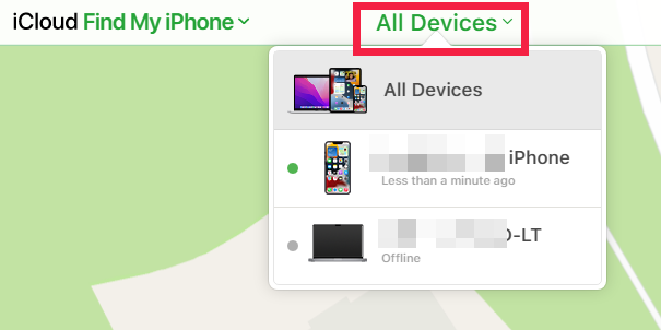 At the top, click All Devices