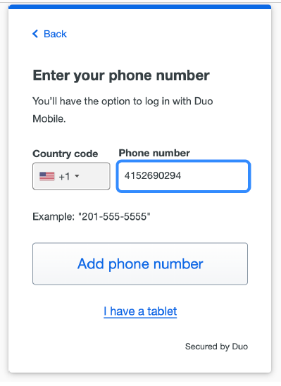 Enter Your Phone Number