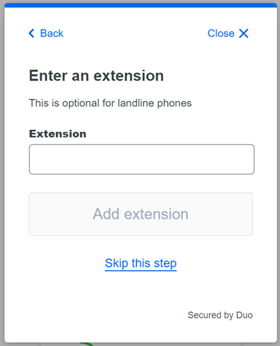 Enter an Extension