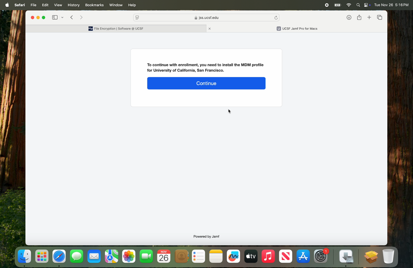 Click Continue (Sequoia)