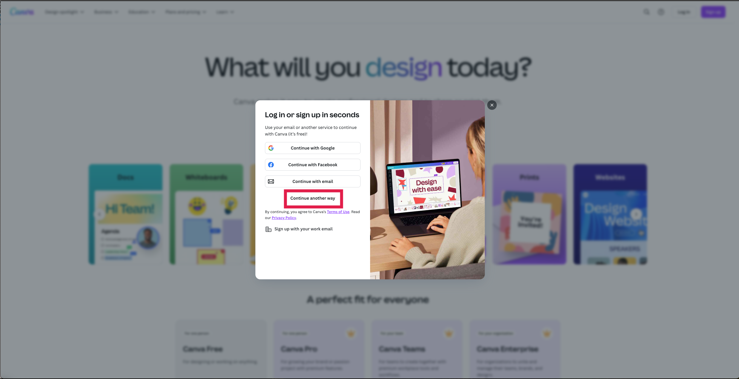 Continue another way selected