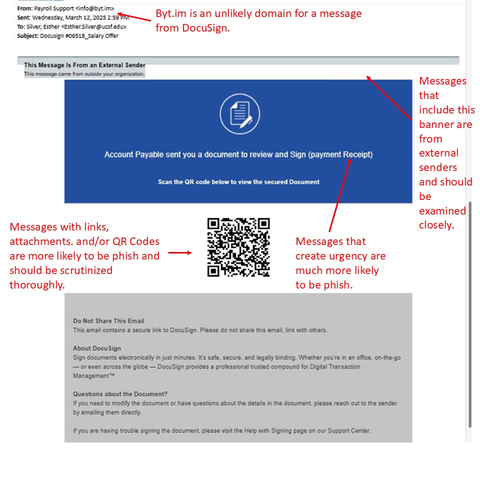 DocuSign Mock Phish Indicators 