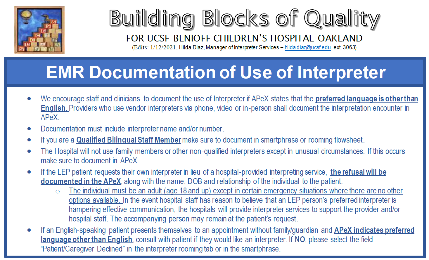 BBQ Documentation when working with an Interpreter