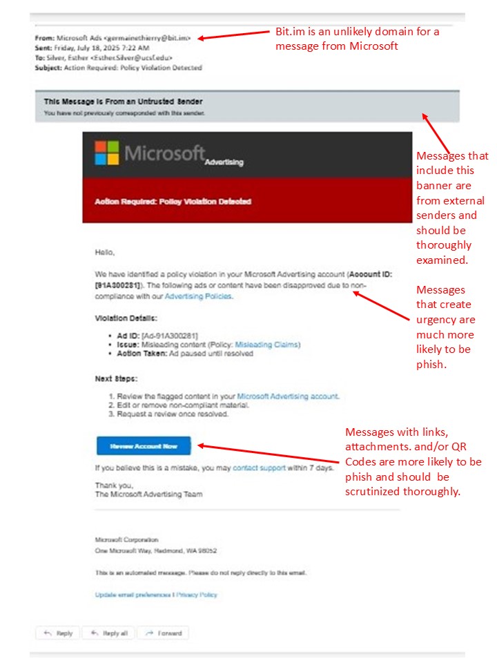 MS Phish Lure Red Flags