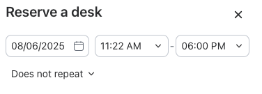 Reserve a Desk