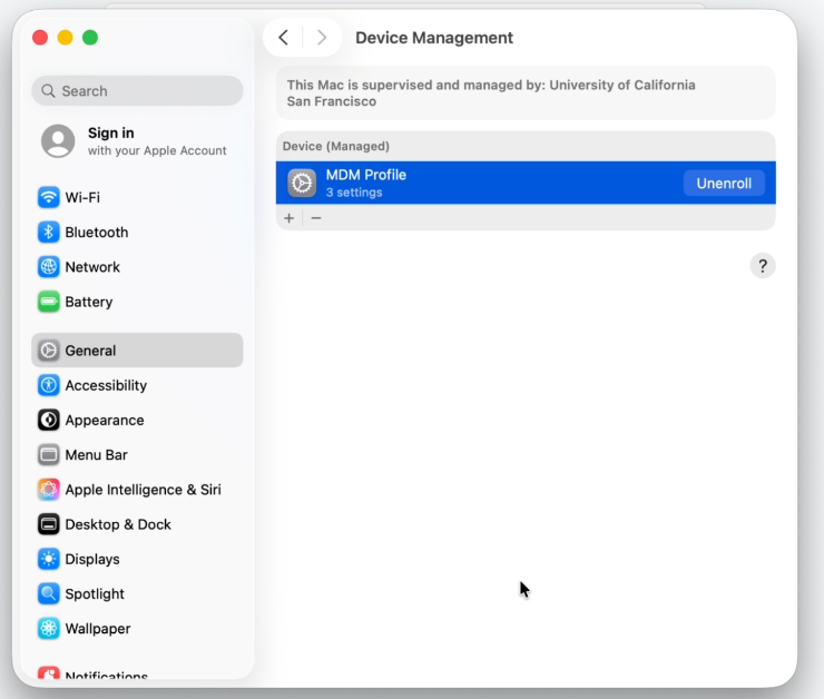 MDM Profile installed successfully (Nov. 2025)