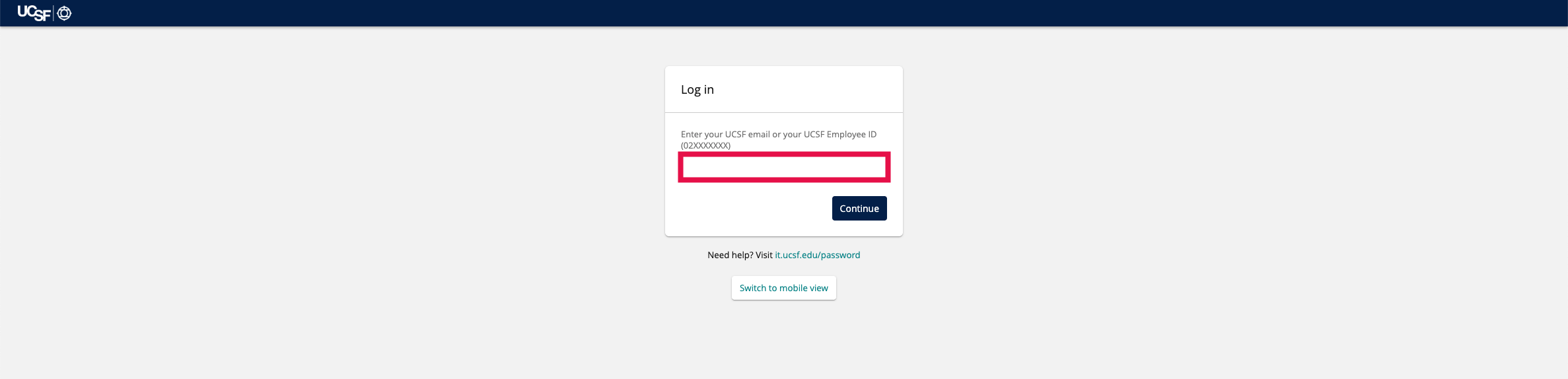 Unlock Account - Login Selected