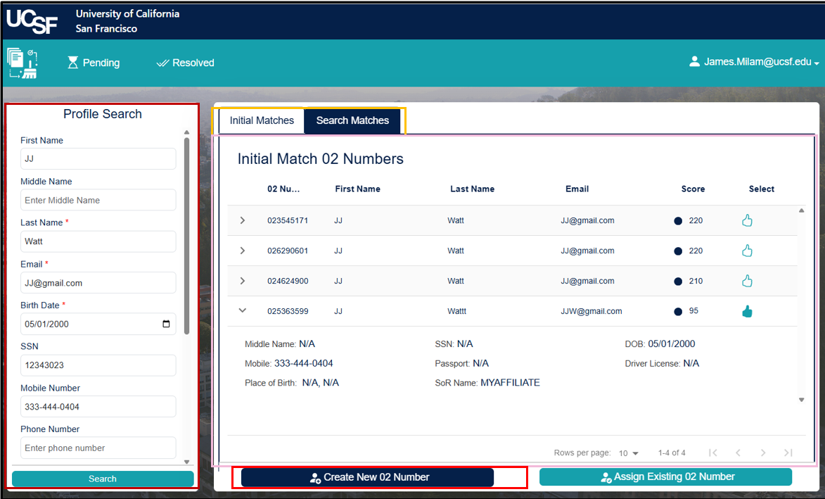 De-Duplication - No match found (Create New Selected)