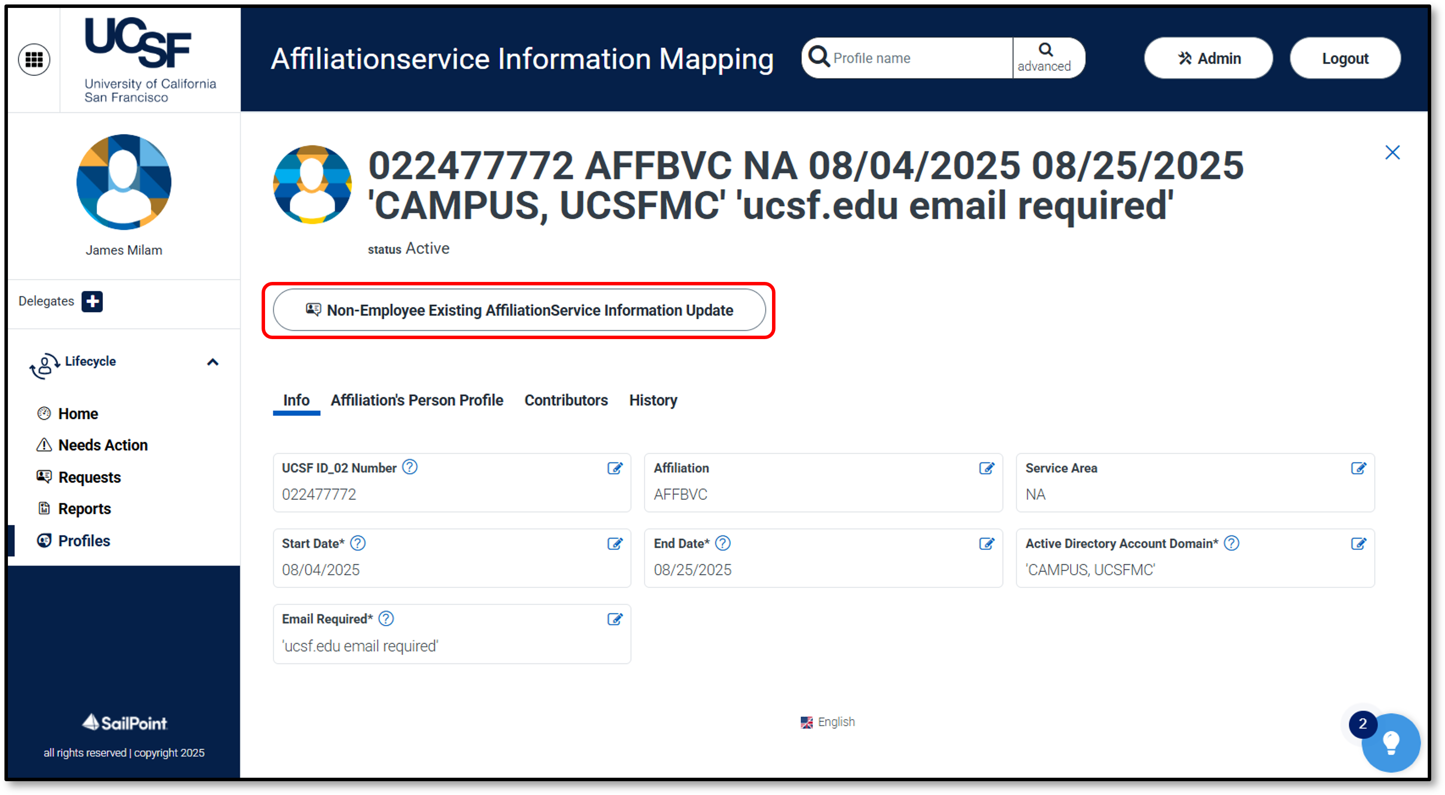 MyAffiliate - Affiliate Service Information Mapping