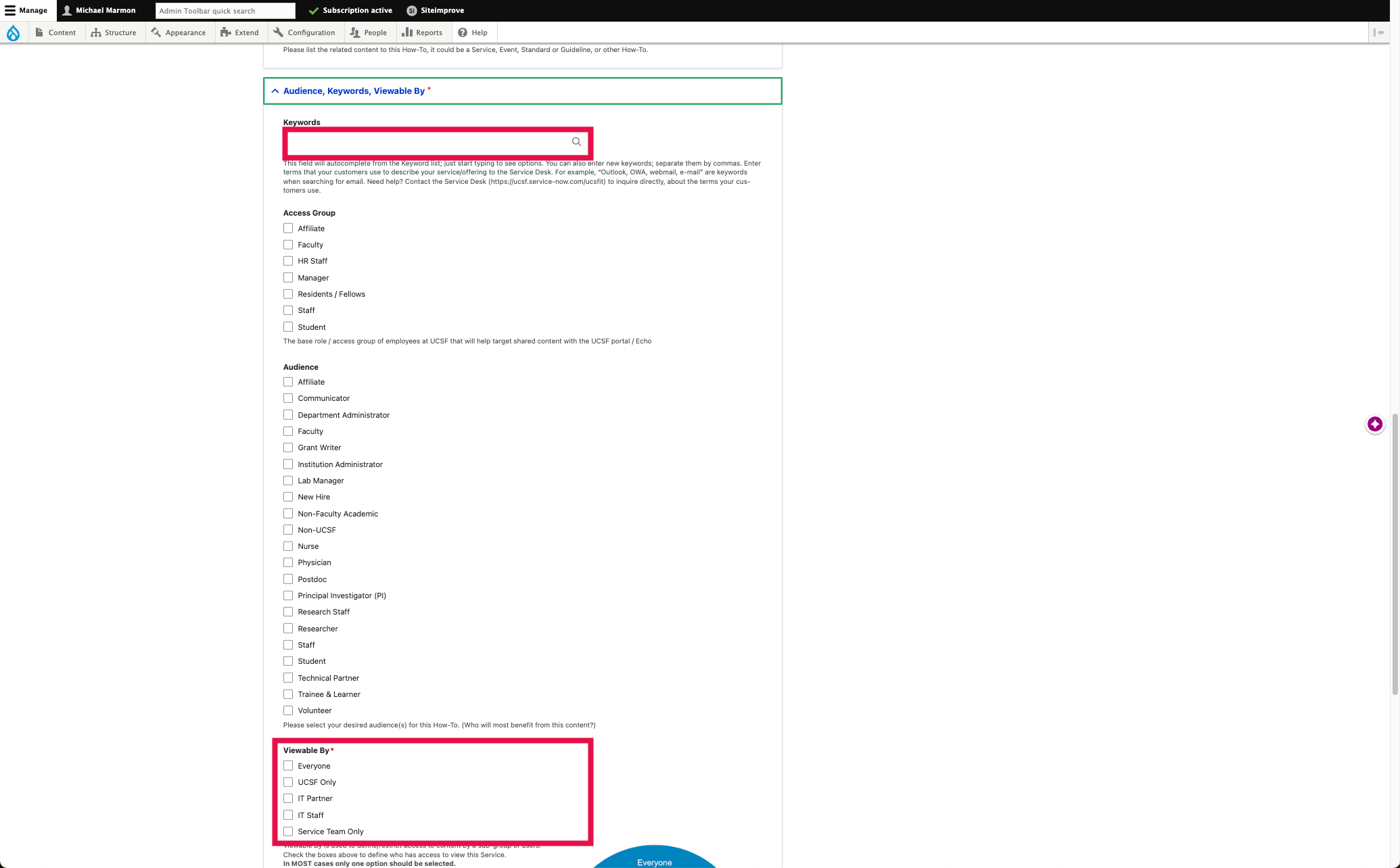 How-To Page - Keywords and Viewable By