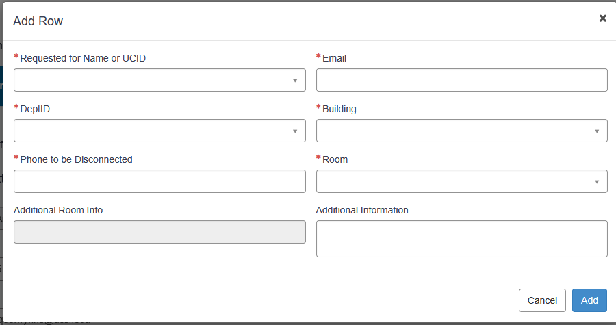 Phone Services - Add Row