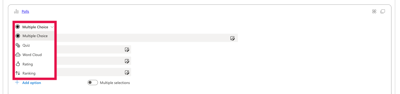 Outlook Poll - Question Dropdown Selected