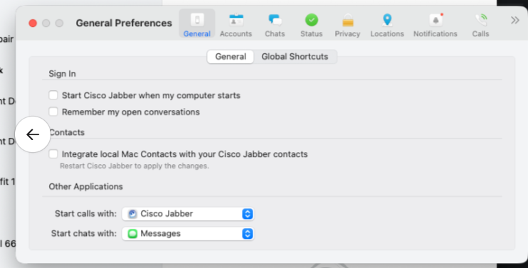 Mac users set Cisco Jabber within Outlook