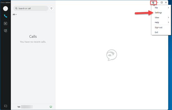 Step 1: Select gear icon then Settings