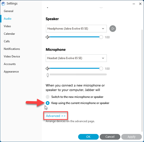Step 4: Select Keep using then Advanced