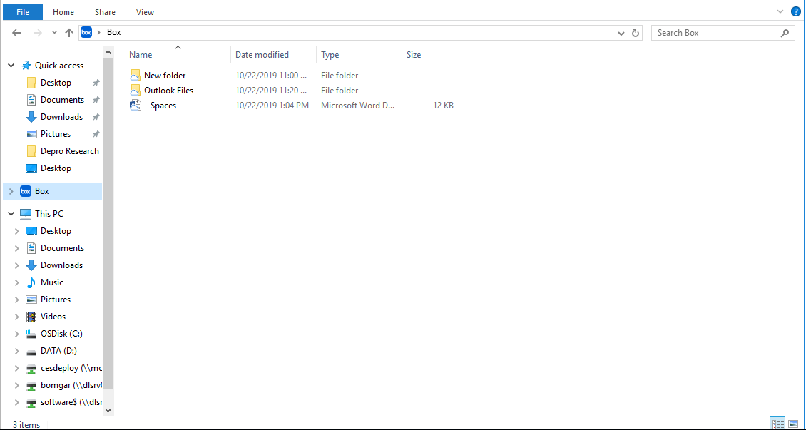 Windows Box Folder screenshot