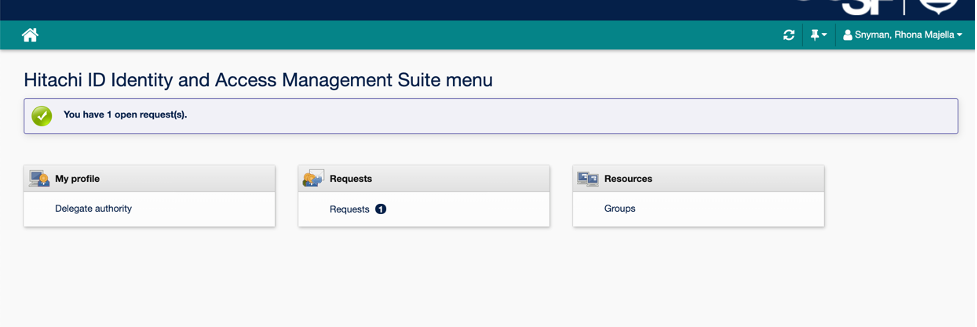 screen shot of Group manager landing page