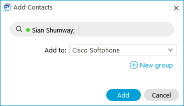 Cisco Jabber - Add Contact to Group