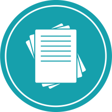Icon of several papers in a fan shape to indicate resources