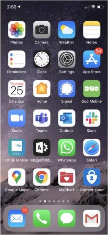 decorative image - iphone home screen