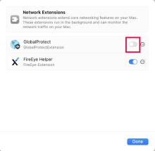 Palo Alto Network Extensions (Toggle selected)