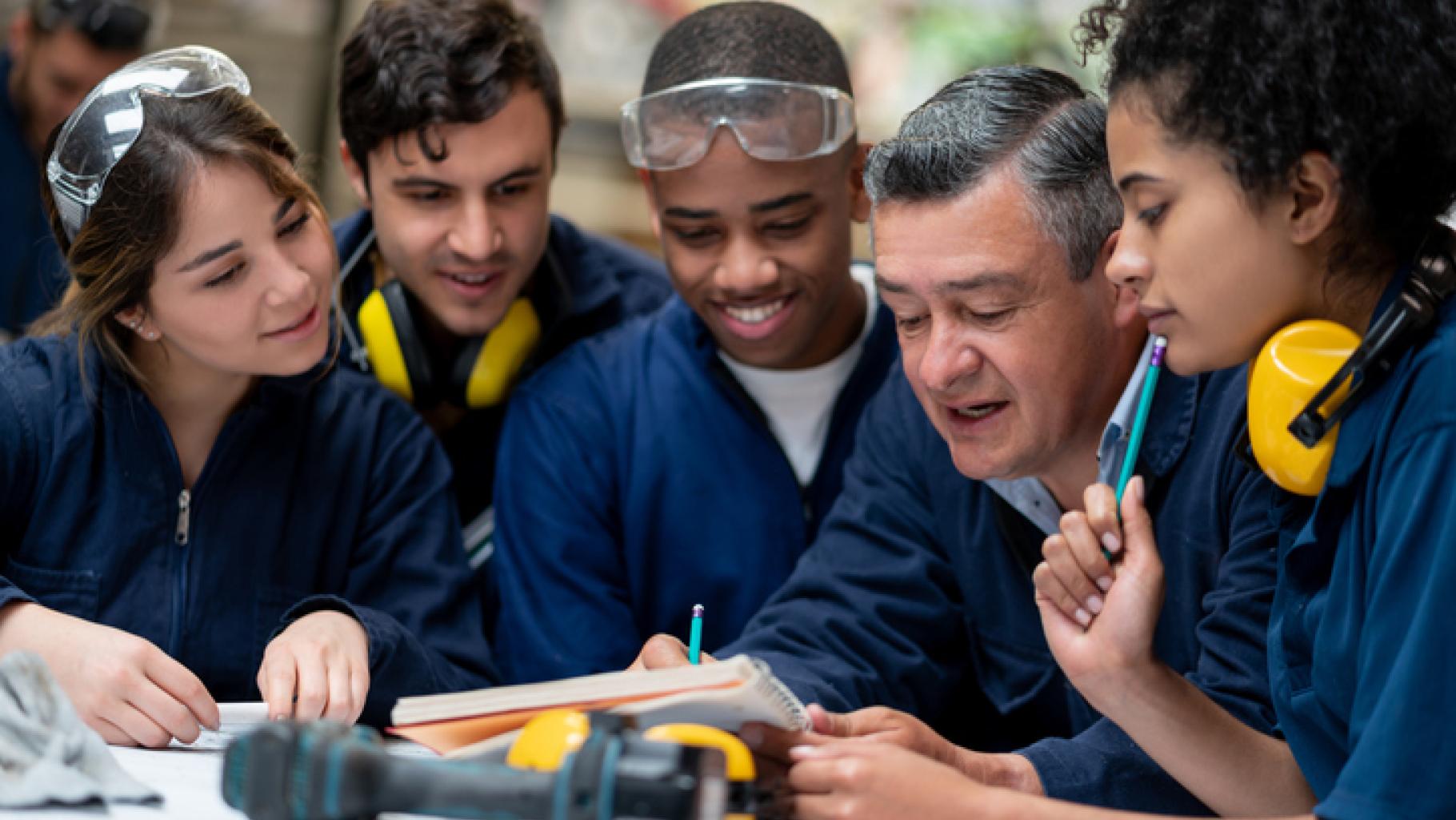 People using safety tools