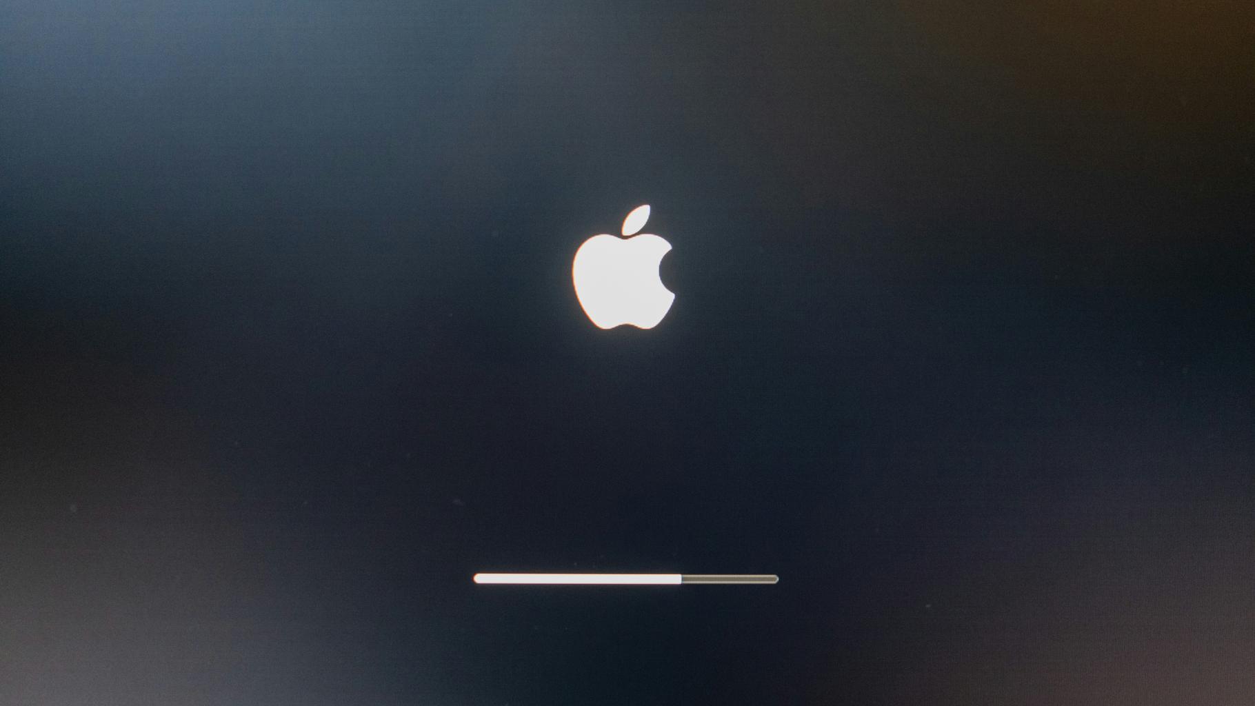 macOS boot screen during update