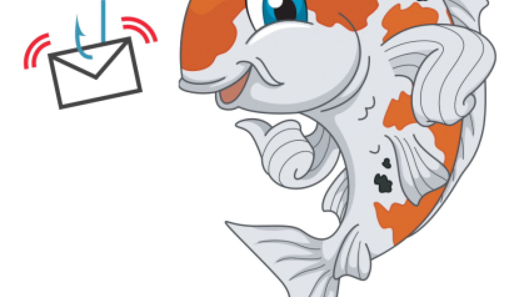 koi pointing to the phish alarm button