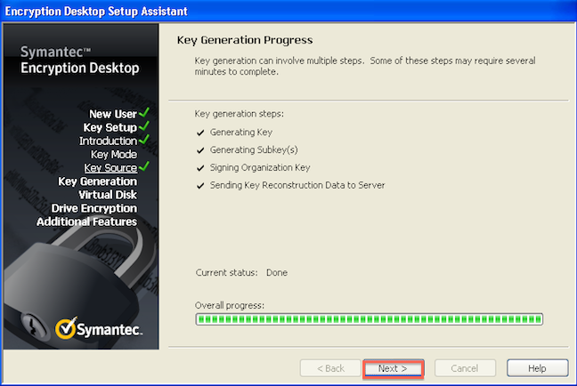 symantec encryption desktop disk