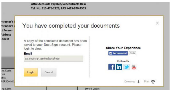 Track DocuSign Routing | UCSF IT