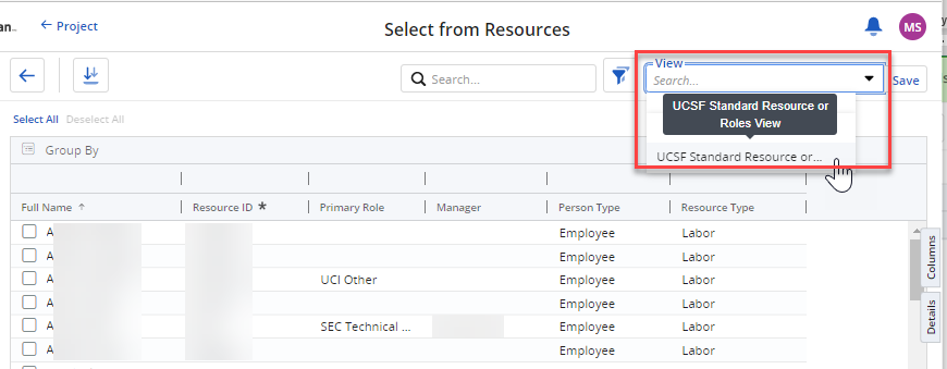 MyPPM For Project Managers Request Resources UCSF IT